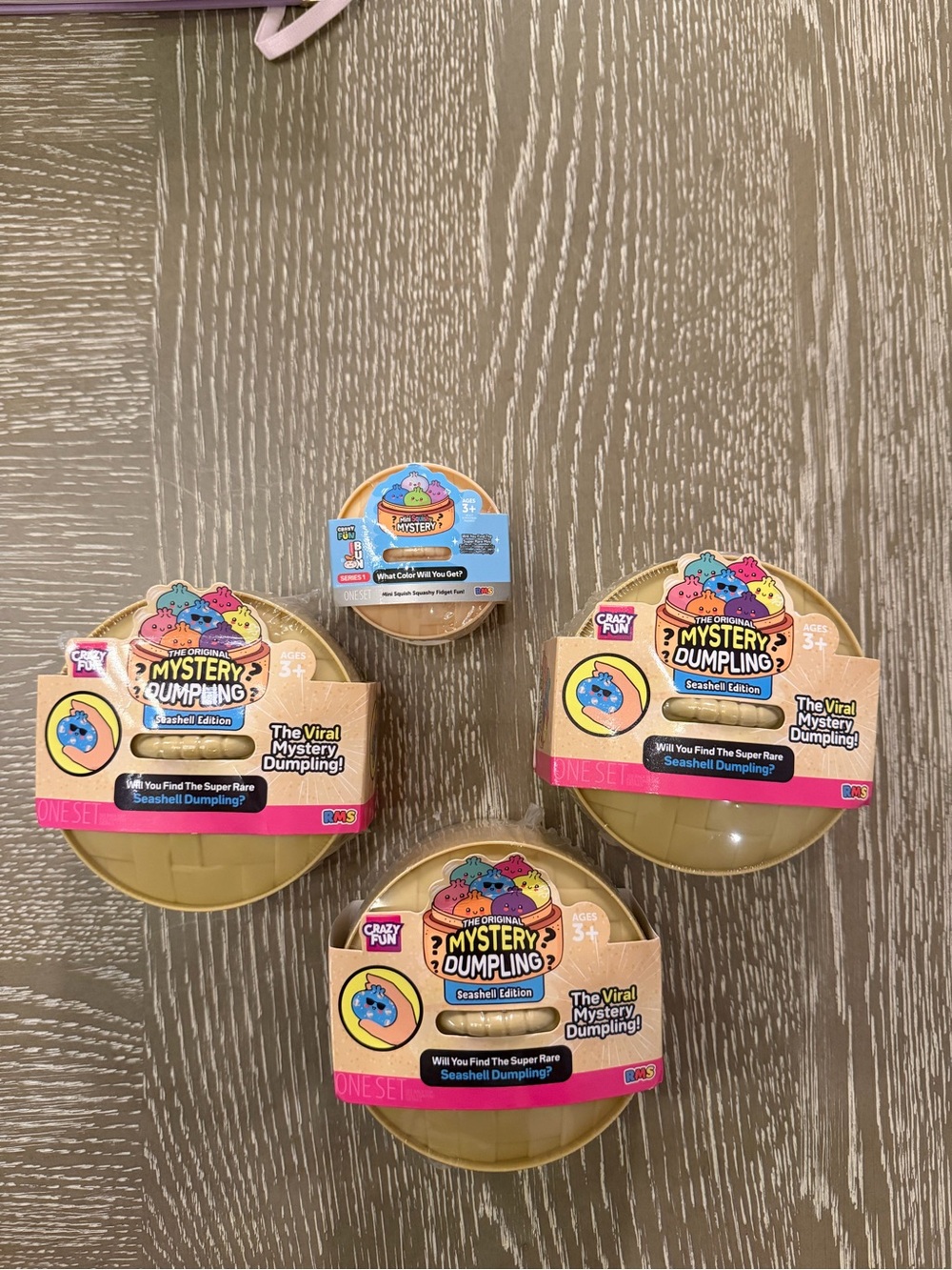 Mystery dumplings Seashell Edition New package of 3 plus a Mini Dumpling